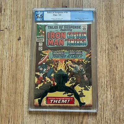 Buy Tales Of Suspense #78 Captain America & Nick Fury PGX 5.5 1966 Marvel Slabbed • 99.95£