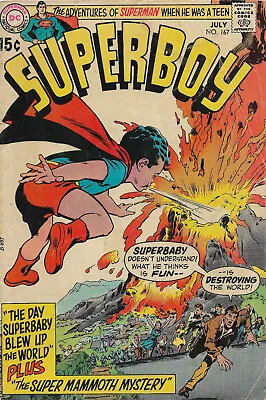 Buy SUPERBOY #167 1970 Superbaby Appearance NEAL ADAMS COVER ARTWORK DC Comics • 7.90£