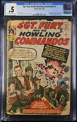 Buy SGT. Fury And His Howling Commandos #1 - Key Comic, First Fury! - 1963 - CGC 0.5 • 256.73£
