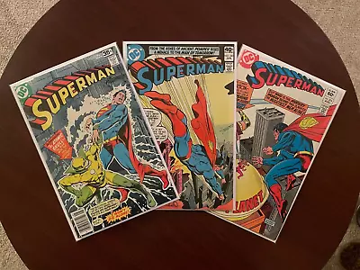 Buy Superman #323 #343 #374 DC 1978-82 Bronze Age Curt Swan 1st Atomic Skull • 19£
