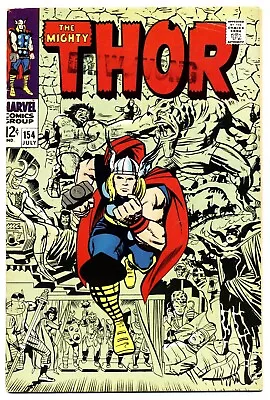 Buy THOR #154 F, Stan Lee, Jack Kirby, Marvel Comics 1968 • 47.44£