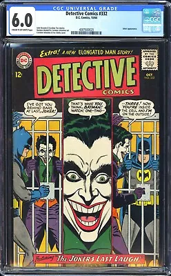 Buy DC Detective Comics #332 CGC 6.0 Cream To Off-White Pages 1964 Joker Cover • 157.67£