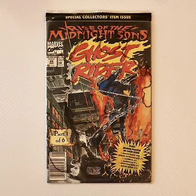 Buy Ghost Rider #28 Newsstand Sealed Polybag W/ Poster 1st App Of Midnight Sons NM/M • 35.58£