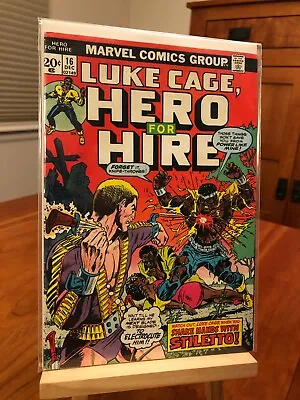 Buy LUKE CAGE, HERO FOR HIRE #16 - Marvel Comics - NICE VG+/FN- (read Description) • 8£
