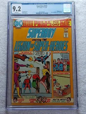 Buy SUPERBOY #205 CGC 9.2 WHITE PAGES NM- Legion Of Super Heroes 100 Pgs. • 86.69£