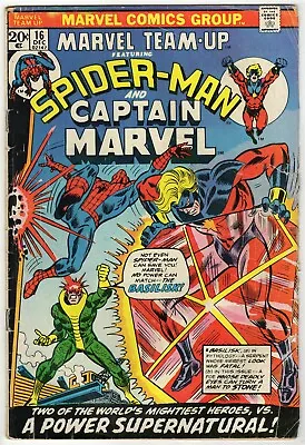 Buy Marvel Team Up #16 ORIGINAL Vintage 1973 Marvel Comics Spiderman 1st Basilisk • 15.85£