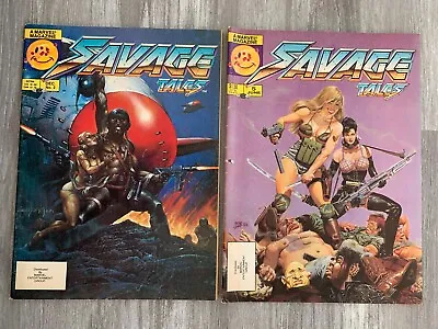 Buy 1985 SAVAGE TALES Magazine #2 FN #5 FN- John Severin LOT Of 2 • 12.07£