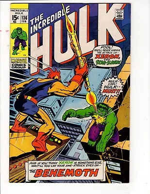 Buy The Incredible Hulk #136- 1971 (THIS BOOK HAS MINOR RESTORATION SEE DESCRIPTION) • 14.16£