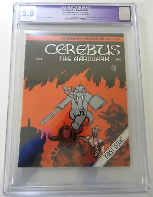 Buy Cerebus The Aardvark #1 CGC 5.0 Color Touch Vanaheim 1977 • 1,182.55£