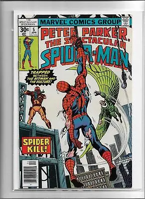 Buy The Spectacular Spider-man #5 1977 Very Fine+ 8.5 3158 Vulture Hitman • 7.69£
