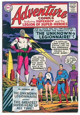 Buy Adventure Comics #334 (1965)  The Unknown Legionnaire! Red KRYPTONITE CLOUD! • 38.34£