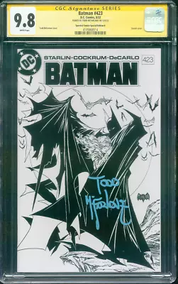 Buy Batman 423 CGC SS 9.8 Todd McFarlane Spectral Special Ed B Sketch Cover Variant • 240.95£