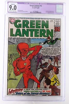 Buy Green Lantern #13 - DC 1962 CGC 9.0 (Restored) 1st Silver Age Flash Crossover • 256.34£