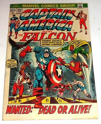 Buy Captain America & Falcon #154 6.5/7.0 1st Monne Bucky   1972 Cool Cover • 14.39£