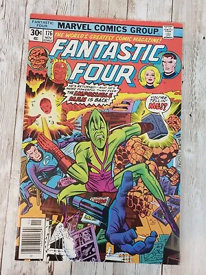 Buy Fantastic Four #176 Marvel 1976 - Return Of Impossible Man! Kirby & Lee Appear! • 7.88£