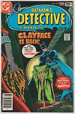Buy Detective Comics #478 (Jul-Aug 1978, DC), G-VG (3.0), 1st App Of 3rd Clayface • 7.90£