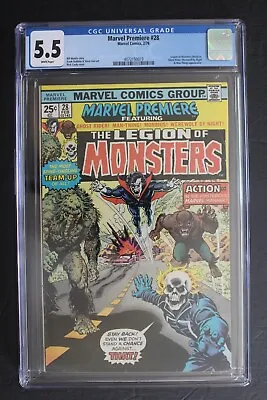 Buy MARVEL PREMIERE #28 1st LEGION OF MONSTERS Team 1976 Morbius Ghost Rider CGC 5.5 • 146.20£