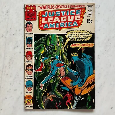 Buy JUSTICE LEAGUE Of AMERICA #87 VG- 1971 DC Comics JLA Bronze Age Neal Adams Cover • 8.79£