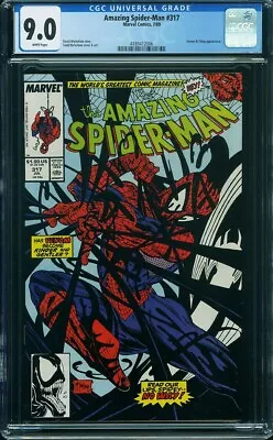 Buy AMAZING SPIDER-MAN  #317  CGC  NM9.0  High Grade!  White Pages   4189412006 • 42.42£