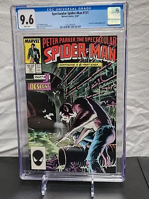 Buy 🔑🔥 Spectacular Spider-Man 131 CGC 9.6 1987 Kraven's Last Hunt Key MCU 685009 • 60.79£