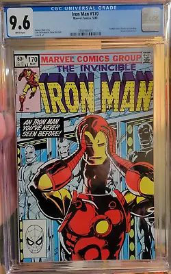 Buy Iron Man #170 (1983)  CGC 9.6 1st Full App. Of James Rhodes As Iron Man • 75.45£