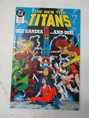 Buy The New Teen Titans #27 January 1987 Baxter Series Fine- Dc Comics Zandia • 3.12£