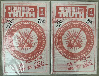 Buy Department Of Truth #1 C2E2 Red Bootleg X2 -  | Signed By Tynion & Simmonds | • 94.87£