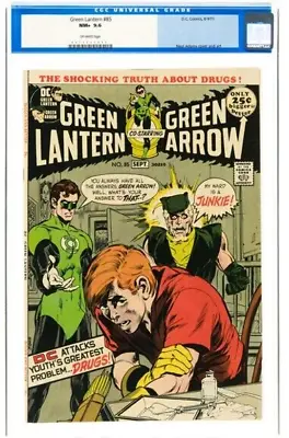 Buy Green Lantern #85 (DC, 1971) CGC NM+ 9.6 Off-white Pages. Anti-drugs Issue, • 985£