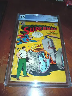Buy SUPERMAN #73  (DC  1951)  PGX CERT. VG+ (4.5) Cond. WAYNE BORING, CURT SWAN Art • 256.19£