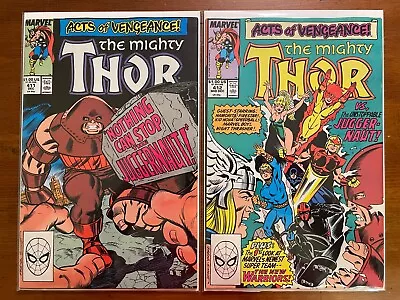 Buy Mighty Thor 411 And 412 1st App New Warriors! NM/WPGS!!! • 27.66£