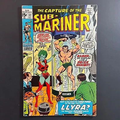 Buy Sub-Mariner 32 KEY Bronze Age Marvel 1970 Namor Comic 1st Llyra Thomas Buscema • 11.95£