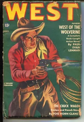 Buy West 9/1941-Thrilling-hero Pulp--gunfight Cover-Gunnison Steele-Paul Evan Leh... • 59.75£