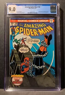 Buy Amazing Spiderman 148 - Marvel 1975 Bronze Age Issue - CGC 9.0 White Pages • 145.97£