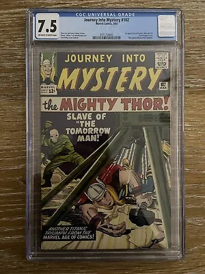 Buy Journey Into Mystery 102 CGC 7.5 Huge First Appearances Hela, Balder And Sif • 595.63£
