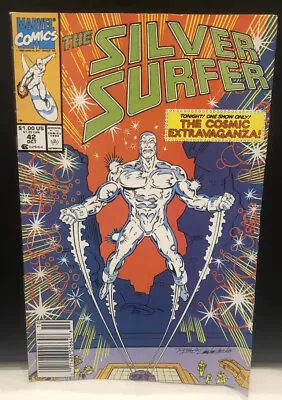 Buy Silver Surfer #42 Comic , Marvel Comics Newsstand • 3.90£