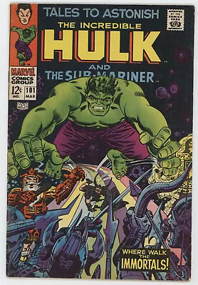 Buy Tales To Astonish 101 Marvel 1968 FN Incredible Hulk Sub-Mariner 1st Destiny • 51.97£