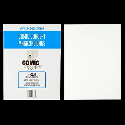 Buy MAGAZINE Size Comic Bags And HEAVY DUTY Backing Boards -- Magazine / New 2000AD • 14.99£