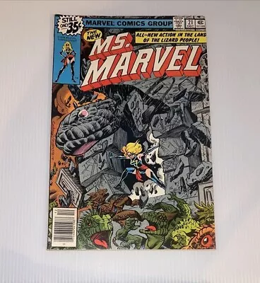 Buy Ms Marvel #21 (Marvel 1978) - 1st App B'Ok & M'Dhar Lizard People - Claremont • 11.86£