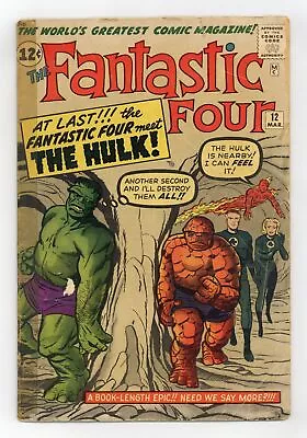 Buy Fantastic Four #12 GD- 1.8 RESTORED 1963 • 462.06£