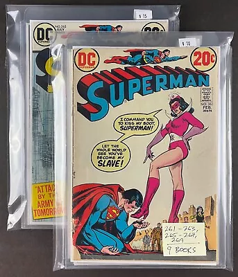 Buy Superman; Lot Of 9 Books - #261-269 ; $90 W/ Free Shipping • 71.96£