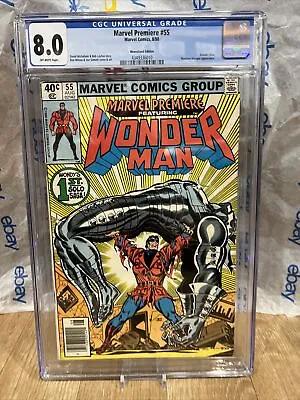 Buy Marvel Premiere #55 - 1st Wonder Man Solo Story -  CGC 8.0 Newsstand Comic • 43.48£