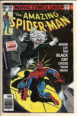 Buy Amazing Spider-Man #194 F (1979) 1st App Black Cat (Felicia Hardy)! Newsstand • 154.17£