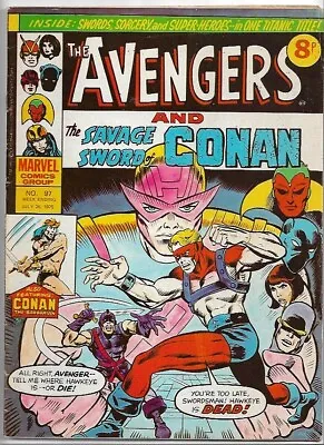 Buy The Avengers #97 And The Savage Sword Of Conan VG (1975) Marvel Comics UK • 1.75£