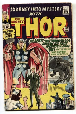 Buy Journey Into Mystery #113 -- 1965 -- Loki Origin -- THOR -- VG • 56.53£