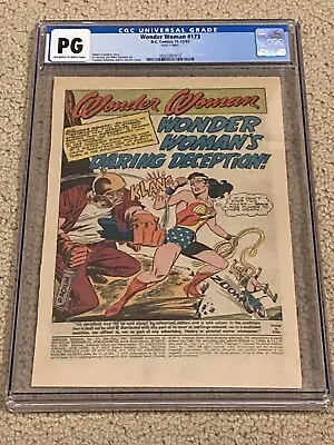 Buy Wonder Woman 173 CGC PG OW/White (WW Image Used On US Stamps)- Splash Page • 71.96£