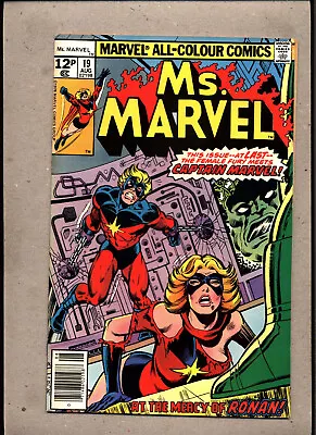 Buy Ms. Marvel #19_august 1978_f/vf_captain Marvel_ At The Mercy Of Ronan _uk! • 0.99£