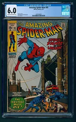 Buy Amazing Spider-Man #95 (1971) CGC 6.0 C/OW! Stan Lee Story! John Romita! Buscema • 95.71£