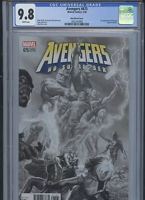 Buy Avengers #675 2018 CGC 9.8 (Ross Sketch Cover)(1st App Of Voyager) • 155.91£