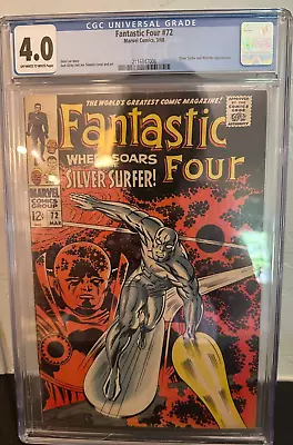 Buy Fantastic Four #72 CGC 4.0 Off White Pages Silver Surfer Watcher • 96.07£