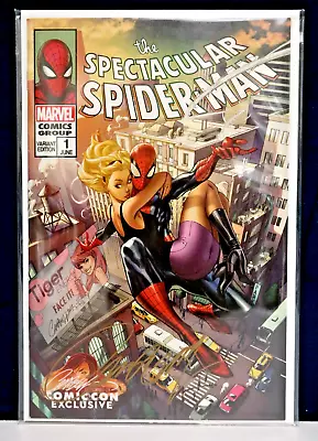 Buy The Spectacular Spider-man #1 Gwen Stacy D Variant J. Scott Campbell Signed Coa • 95.59£